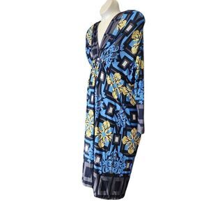 Olian Blue, Yellow, Gray, & Black Maternity Dress (MM)